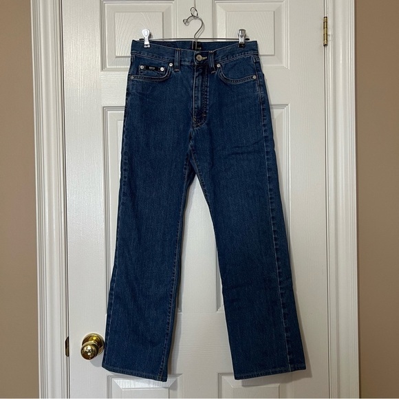 Hugo Boss Regular Fit Straight Leg Stretch Denim Jeans Medium Blue Wash - US  29 - Picture 2 of 16